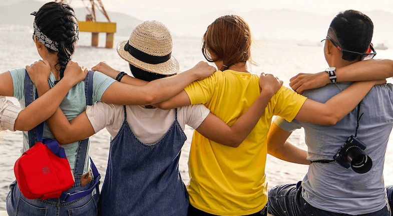 Friends sharing